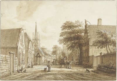 De Achterweg in Voorschoten door Jacob Elias La Fargue