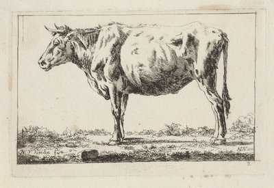 Staand rund, naar links door Jacob Elias van Varelen