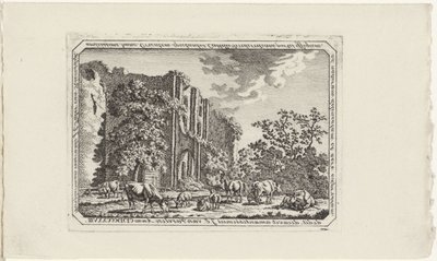 Vee bij de ruïne van Brederode door Jacob Elias van Varelen