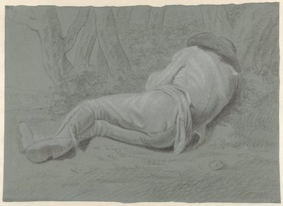 Man liggend onder bomen door Jacob Ernst Marcus (attributed to)