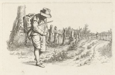 Reiziger op een landweg door Jacob Ernst Marcus