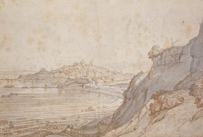 Een uitzicht op Rye vanaf Point Hill door Jacob Esselens