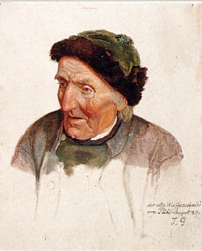 De Oude Wapenmaker van Pahl, 1829 door Jacob Gensler