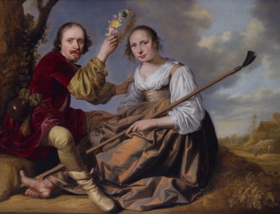 Een paar in een pastorale landschap door Jacob Gerritsz Cuyp