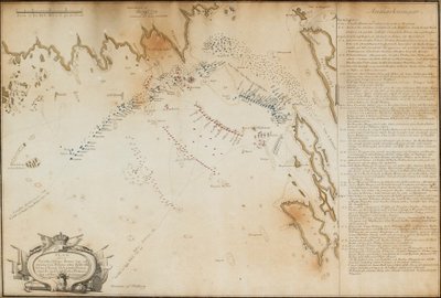 De Slag bij Viborg Bay, 1790 kaart, 1790 door Jacob Gillberg
