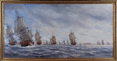 De zeeslag bij Reval op 13 mei 1790 door Jacob Hagg