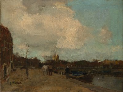 Kanaalzijde door Jacob Henricus Maris
