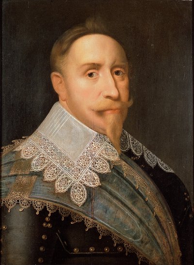 Gustav II Adolf, koning van Zweden door Jacob Hoefnagel