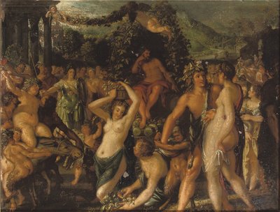 Sine Baccho et Cerere friget Venus door Jacob Hoefnagel