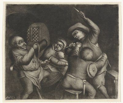 Vechtende mannen door Jacob Hoolaart