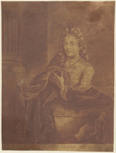Portret van Godfried Schalcken door Jacob Houbraken