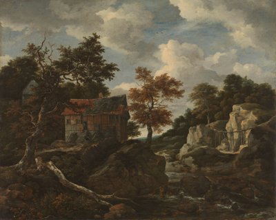 Rotsachtig landschap door Jacob van Ruisdael