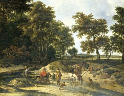 De doorwaadbare plaats door Jacob van Ruisdael