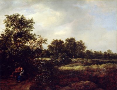 Duinlandschap met geliefden door Jacob van Ruisdael