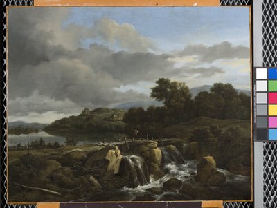 Landschap met Waterval door Jacob van Ruisdael