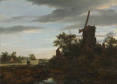 Landschap met een molen, 1646 door Jacob van Ruisdael