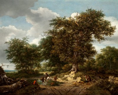 De grote eik, 1652 door Jacob van Ruisdael