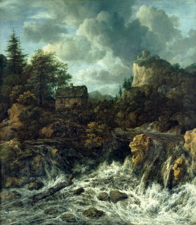 De waterval door Jacob van Ruisdael