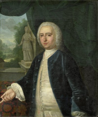 Portret van Johan Willem Parker, Heer van Saamslag, Geersdijk, Wissekerke, Cats en Soelekerke, Burgemeester van Middelburg, Afgevaardigde van Walcheren in Zeeland door Jacob Jan Nachenius