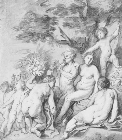 Allegorie van vruchtbaarheid Recto, ca. 1640 door Jacob Jordaens