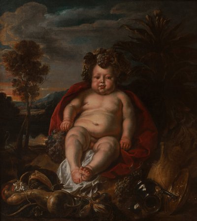 Bacchus als kind door Jacob Jordaens