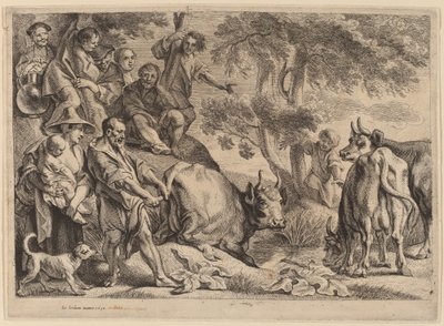 Cacus Steelt het Vee van Hercules door Jacob Jordaens