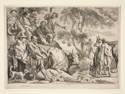 Cacus steelt het vee van Hercules door Jacob Jordaens