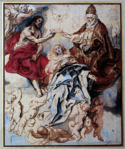Kroning van de Maagd door de Heilige Drie-eenheid door Jacob Jordaens