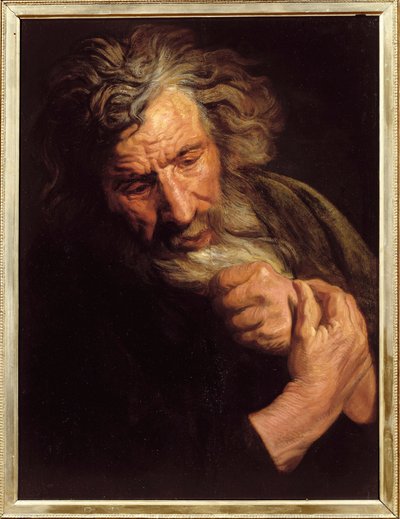 Hoofd van een oude man door Jacob Jordaens