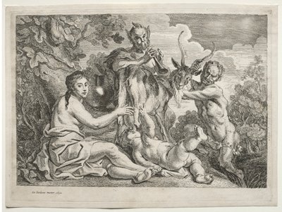 Jupiter gevoed door de geit Almathea, 1652 door Jacob Jordaens