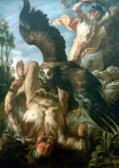 Prometheus Geboeid, ca. 1640 door Jacob Jordaens