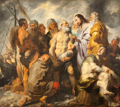 De benoeming van Petrus als hoofdherder van de kerk door Jacob Jordaens