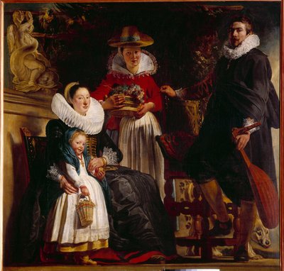De familie van de kunstenaar door Jacob Jordaens