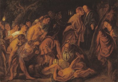 Het verraad en de arrestatie van Christus in Gethsemane door Jacob Jordaens