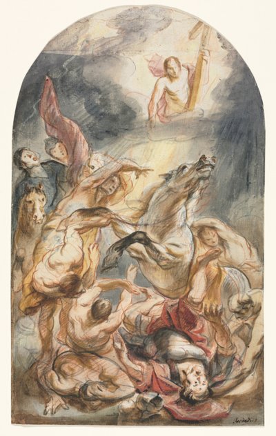 De Bekering van Saul met Christus en het Kruis, ca. 1645-1647 door Jacob Jordaens