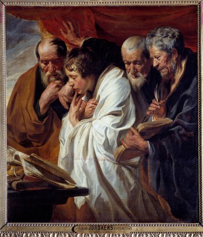 De vier evangelisten door Jacob Jordaens