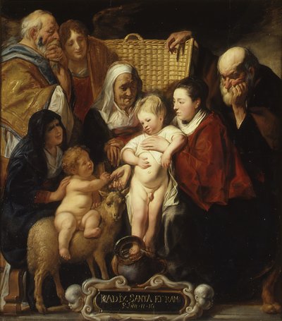 De Heilige Familie met Sint Anna en de jonge Johannes de Doper en zijn ouders, vroege 1620s en 1650s door Jacob Jordaens