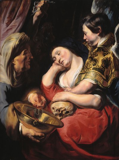 De verleiding van Magdalena door Jacob Jordaens