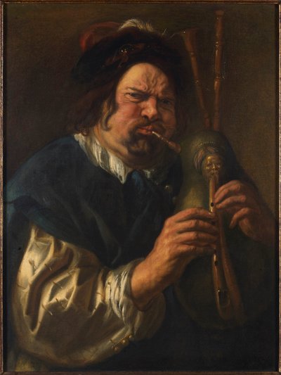 De doedelzakspeler, 1638-1640 door Jacob Jordaens