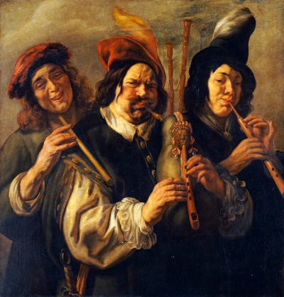 Drie muzikanten door Jacob Jordaens