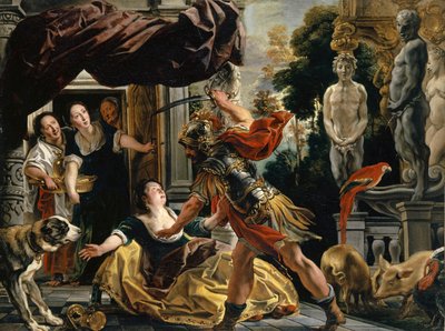 Ulysses en Circe, ca. 1630-1634 door Jacob Jordaens