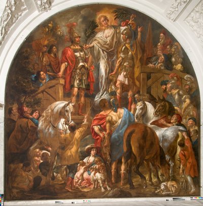 Vrede tussen de Romeinen en de Bataven door Jacob Jordaens the elder