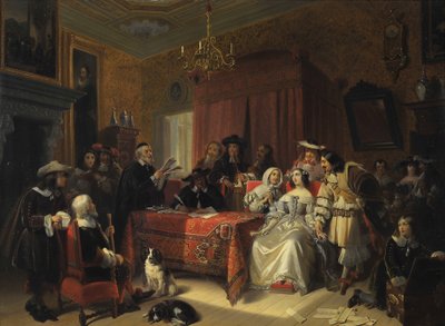 Voorlezing van een Testament door Jacob Joseph Eckhout