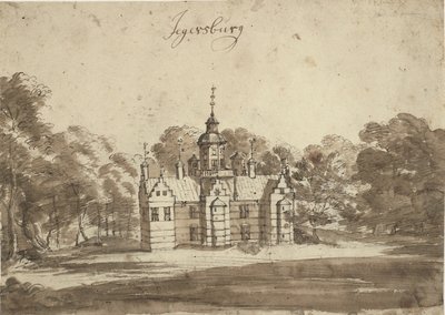 De badhuis bij Frederiksborg door Jacob Koninck II