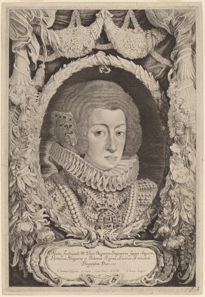 Maria Anna van Spanje door Jacob Louis after Pieter Claesz Soutman