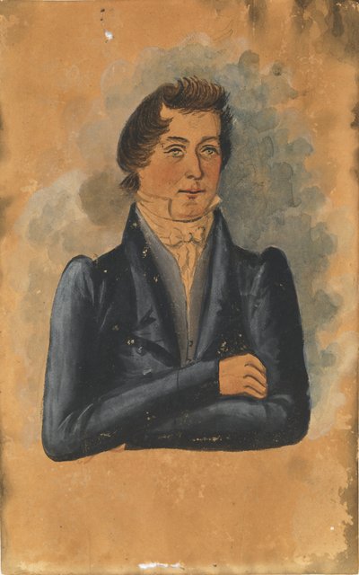 Portret van een man, begin 19e eeuw door Jacob Maentel