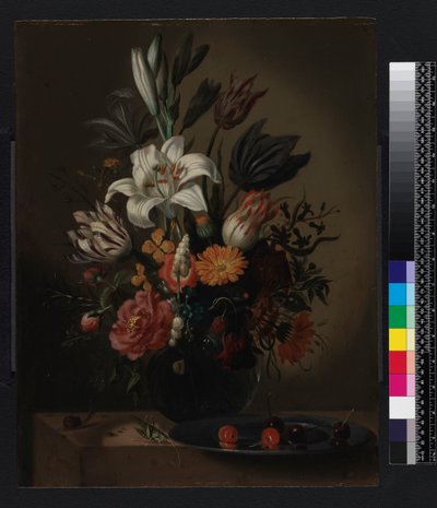 Vaas met bloemen door Jacob Marellus