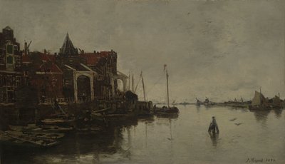 Havenscène door Jacob Maris