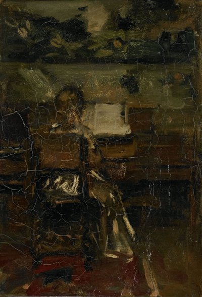 Meisje aan de piano door Jacob Maris