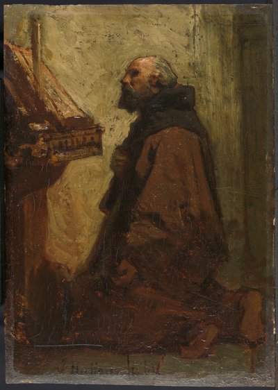 Biddende monnik door Jacob Maris